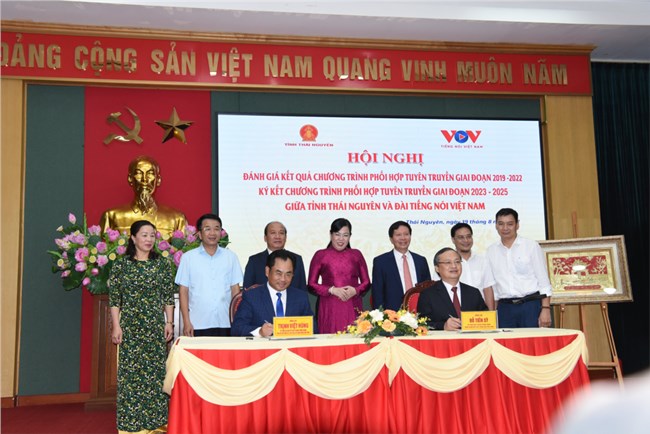 VOV ký kết Chương trình phối hợp tuyên truyền với tỉnh Thái Nguyên (19/8/2022)